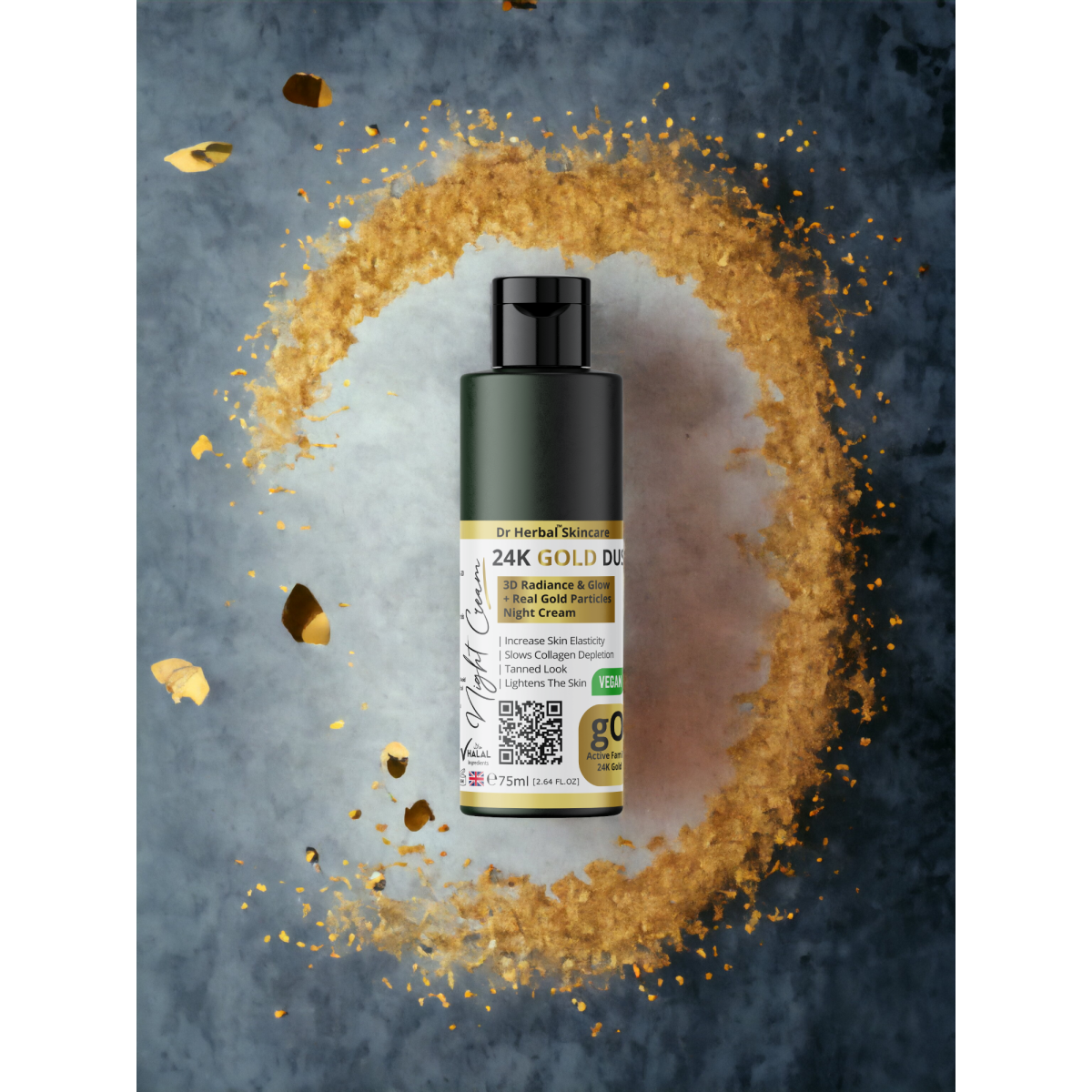 DR HERBAL Night Cream 75ml with 24K Gold, Coconut & Tiare Flower