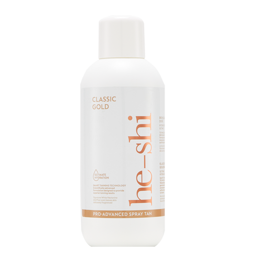 He-Shi Classic Gold Spraytan 1L (8%) - Medium - No Smell Self Tan