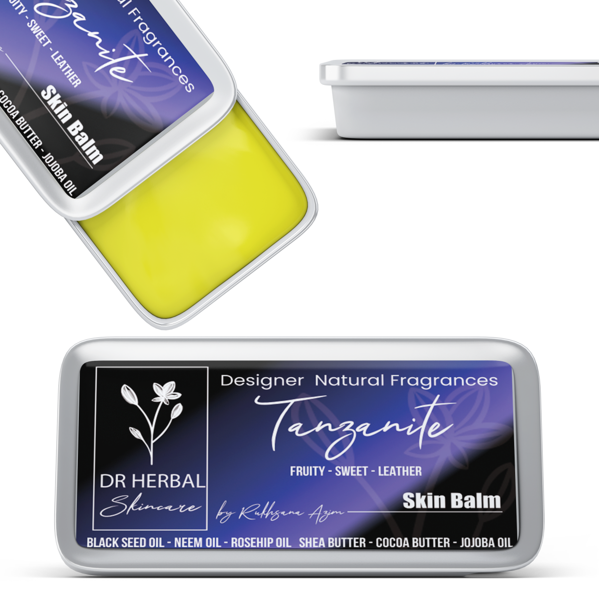 Dr Herbal Solid Fragrance Balm Tanzanite 20g Fruity Smoky Scent