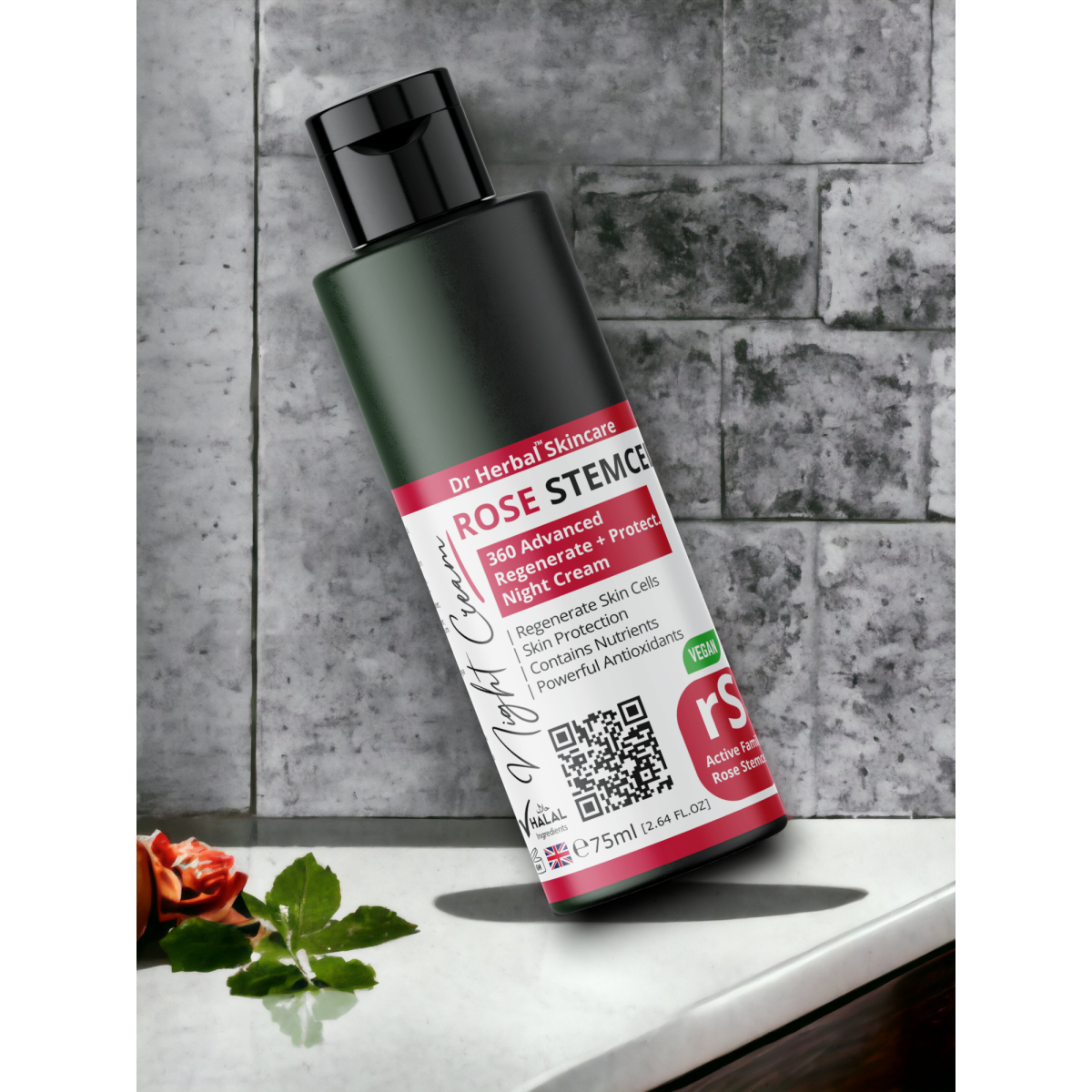 DR HERBAL Night Cream 75ml with Rose Stemcell, Shea & Passionfruit