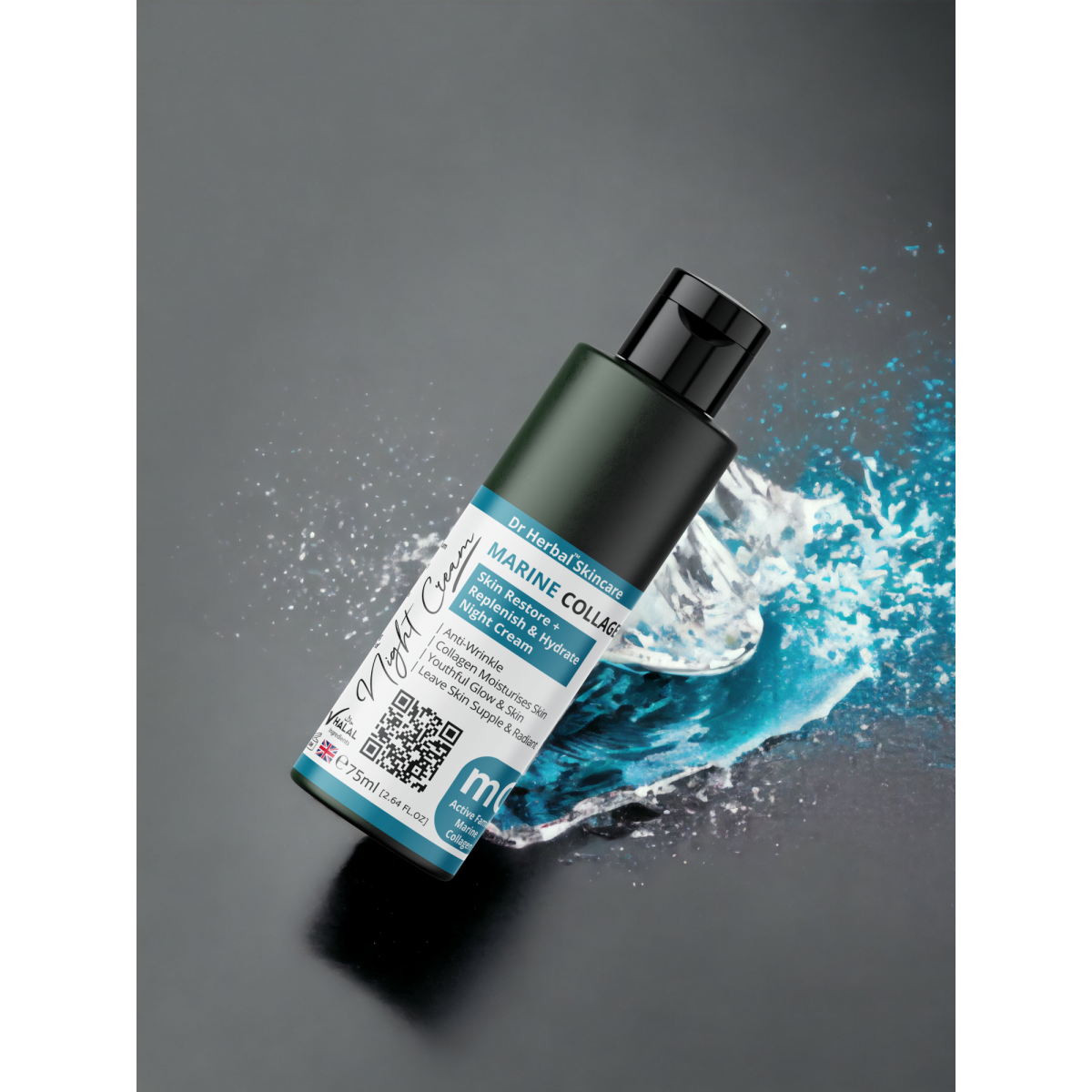 DR HERBAL Night Cream 75ml with Marine Collagen, Caviar & Tiare Flower