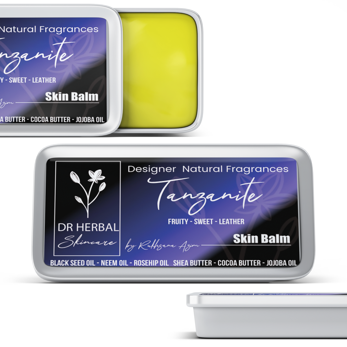 Dr Herbal Solid Fragrance Balm Tanzanite 20g Fruity Smoky Scent