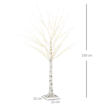 5ft Artificial White Birch Tree Light  96 Warm White Pre-Lit LED Light