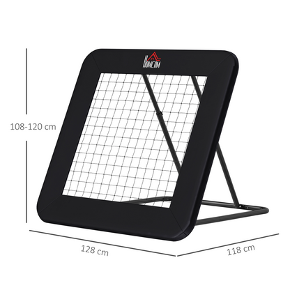 Football Training Net Training Rebounder Net w/ Adjustable Angles - Black