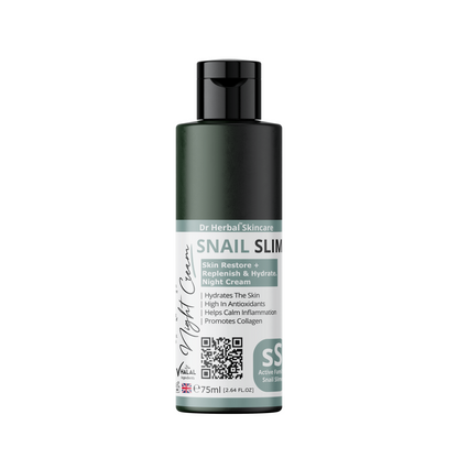 DR HERBAL Night Cream 75ml with Snail Slime, Coconut Oil & Tiare