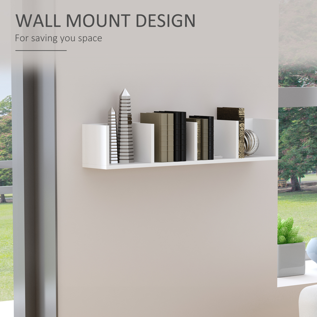Multi-Media Wooden Shelf-White Home