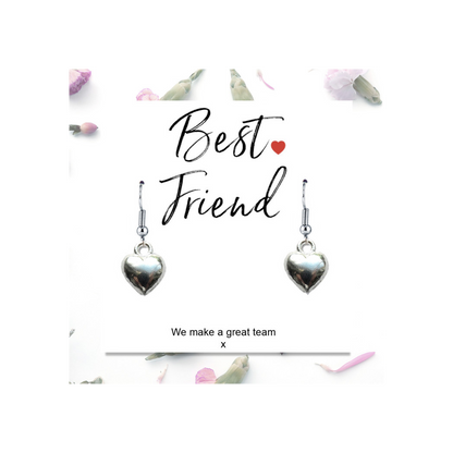 Best Friend Earrings & Message Card