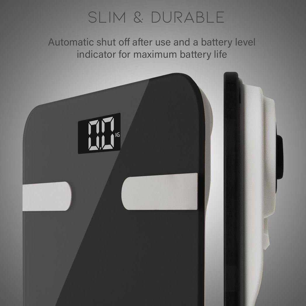 Aquarius Bluetooth 16 in 1 Smart Body Analysis Weighing Scale-Smart, Space Grey