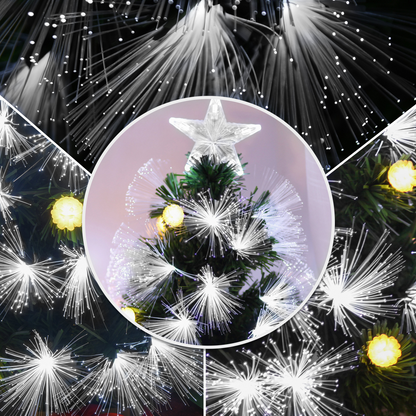 3ft White Light Christmas Tree 90 LEDs Star Topper Tri-Base Pre-Lit Home