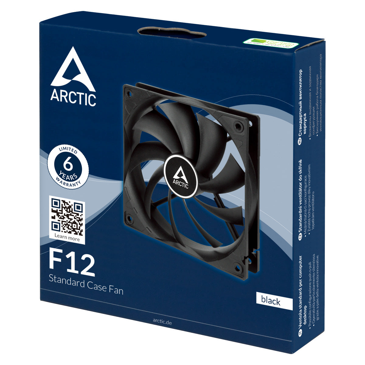 Arctic F12 Low Noise 12cm Case Fan with 9 Blades & Fluid Dynamic 1350 RPM