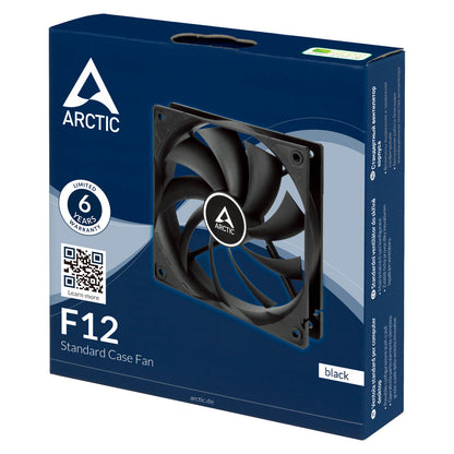 Arctic F12 Low Noise 12cm Case Fan with 9 Blades & Fluid Dynamic 1350 RPM