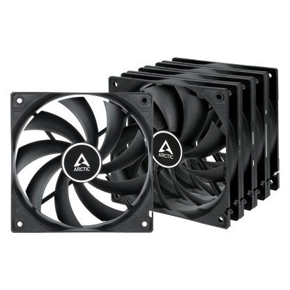 Arctic F12 Low Noise 12cm Case Fan with 9 Blades & Fluid Dynamic 1350 RPM Value Pack
