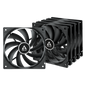 Arctic F12 Low Noise 12cm Case Fan with 9 Blades & Fluid Dynamic 1350 RPM Value Pack