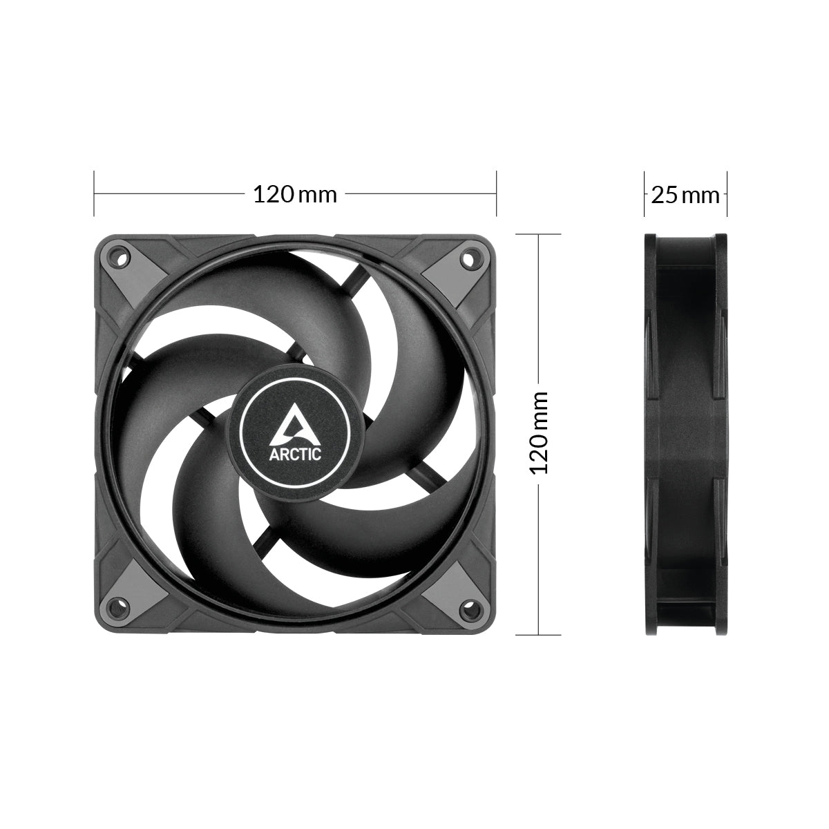 Arctic P12 Max High-Performance 12cm PWM Case Fan with Dual Ball Bearing 200-3300 RPM