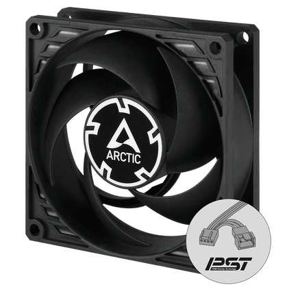 Arctic P8 8cm Pressure Optimised PWM PST Case Fan Cable Splitter & Fluid Dynamic - 200-3000 RPM
