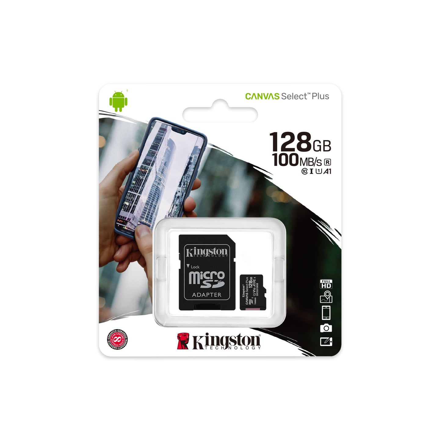 Kingston Canvas Select Plus Micro SD Card with SD Adapter, Class 10 up to 512 GB