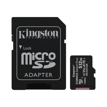 Kingston Canvas Select Plus Micro SD Card with SD Adapter, Class 10 up to 512 GB