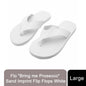Flo "Bring me Prosecco" Sand Imprint Flip Flops White, Large