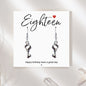 18th Birthday Earrings & Message Card