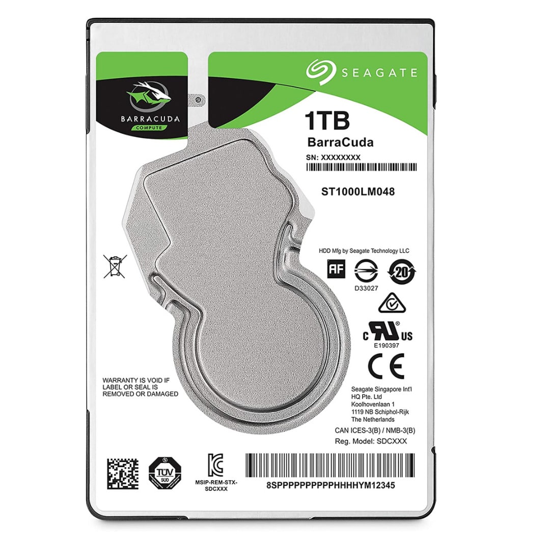 Seagate 2.5" BarraCuda Hard Drive 5400RPM 7mm with up to 5TB