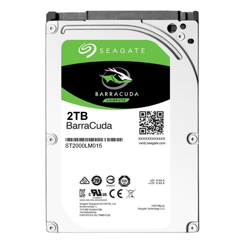 Seagate 2.5" BarraCuda Hard Drive 5400RPM 7mm with up to 5TB