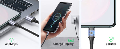 UGREEN 3A USB type to USB C Charging Cable - Quick Charge 3.0 - 2.0
