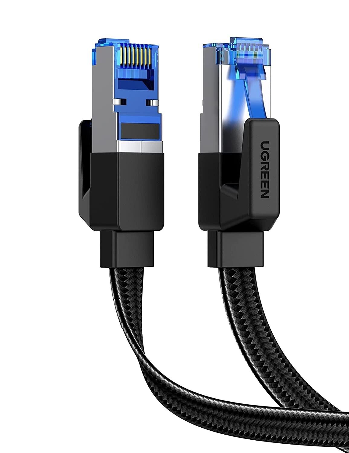 UGREEN CAT8 RJ45 Braided Flat Ethernet Cable - 1 Metre