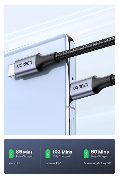 UGREEN PD 100W Aluminium Housing Type C to Type C USB Cable Universal