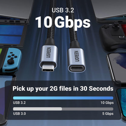 Ugreen USB-C 100W Thunderbolt Compatible 3.2 Gen 2 Extension Cable