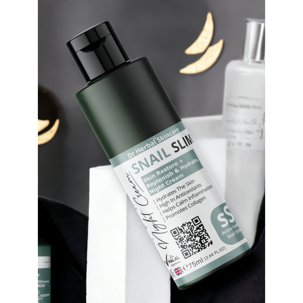 DR HERBAL Night Cream 75ml with Snail Slime, Coconut Oil & Tiare