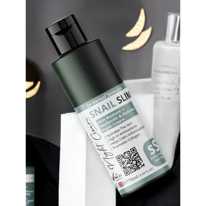 DR HERBAL Night Cream 75ml with Snail Slime, Coconut Oil & Tiare