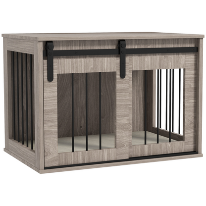 PawHut Dog Crate Furniture with Removable Cushion, for Medium Dogs - Brown