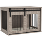 PawHut Dog Crate Furniture with Removable Cushion, for Medium Dogs - Brown